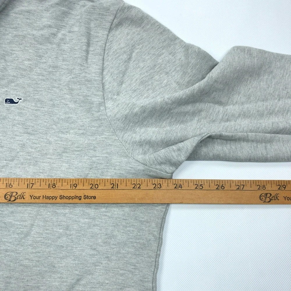 Vineyard Vines Mens Broadfield 1/2 Zip Pullover Grey Heather Cotton Large NEW